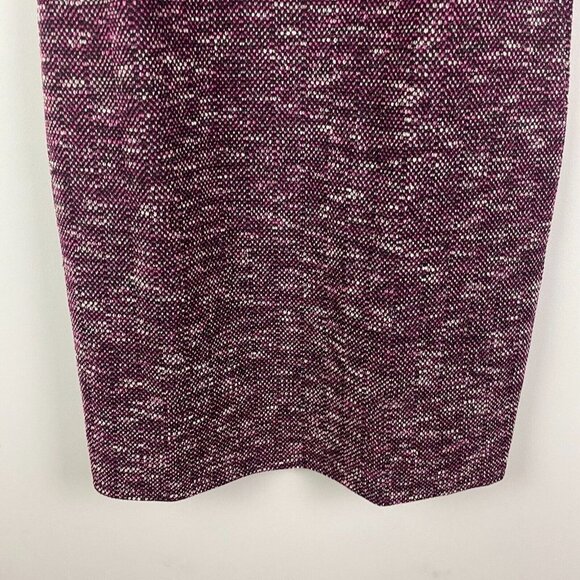 Ann Taylor Tweed Puff Sleeve Dress Size 14P Purple Short Sleeve - Picture 3 of 10